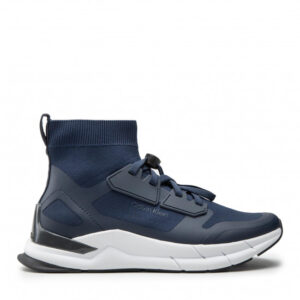 Sneakersy CALVIN KLEIN - Recycled High-Top Sock Trainers HM0HM00760 Navy/Medium Charvoal 0G0