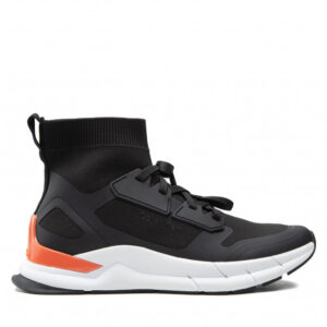 Sneakersy Calvin Klein - High Top Lace Up Knit HM0HM00760 Black/Coral 0GP