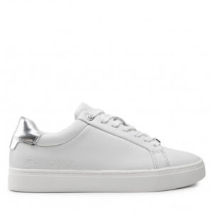 Sneakersy Calvin Klein - Cupsole Lace Up HW0HW01326 White/Silver 0K8