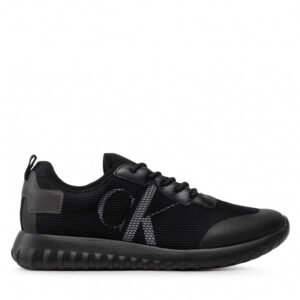 Sneakersy Calvin Klein Jeans - Sporty Runner Eva Slipon R Poly YM0YM00437 Triple Black 0GT