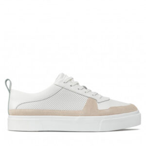 Sneakersy Calvin Klein - Low Top Lace Up Lth HM0HM00495 White Mix 01T