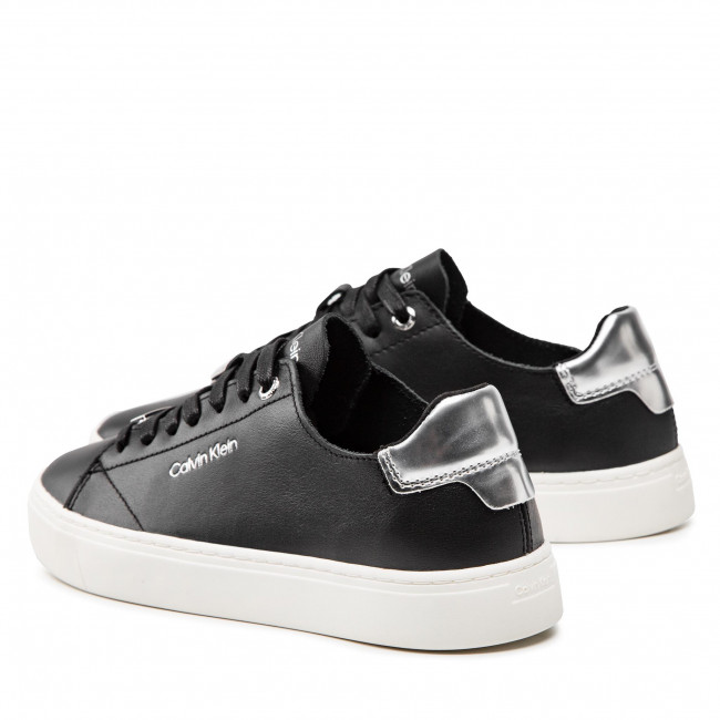Sneakersy CALVIN KLEIN - Cupsole Unlined Lace Up-Lth HW0HW01055 Ck Black BAX czarne