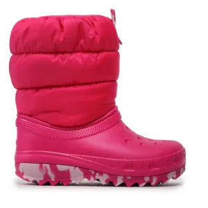 Śniegowce Crocs - Classic Neo Puff Boot K 207684 Candy Pink