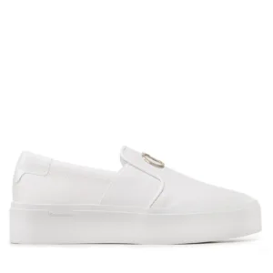 Sneakersy Calvin Klein - Flatform Cupsole Slip On W/Hw HW0HW01421 Bright White