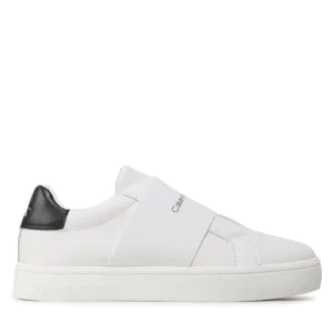 Sneakersy Calvin Klein Jeans - Casual Cupsole Elastic Lth YW0YW01021 Triple White 0K4