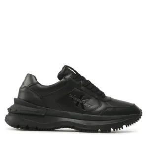 Sneakersy Calvin Klein Jeans - Chunky Runn Laceup Low Leather YM0YM00521 Triple Black 0GT