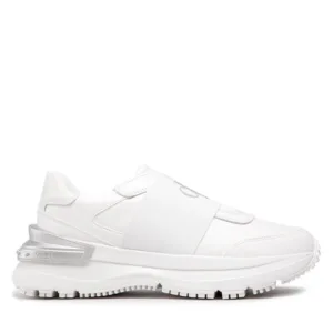 Sneakersy Calvin Klein Jeans - Chunky Runner Ribbon Lth YW0YW00800 White/Silver