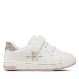 Sneakersy Calvin Klein Jeans - Low Cut Lace-Up V1A9-80235-1439 White/Pink X134