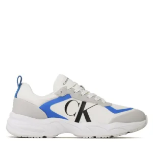 Sneakersy Calvin Klein Jeans - Retro Tennis Mesh YM0YM00638 White/BLue 0LI