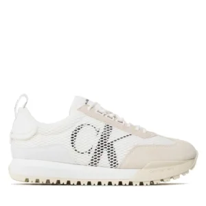 Sneakersy Calvin Klein Jeans - Toothy Runner Mesh YM0YM00685 White/Creamy White 0K6