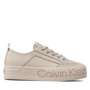 Sneakersy Calvin Klein Jeans - Vulc Flatf Low Wrap Around Logo YW0YW01025 Eggshell ACF