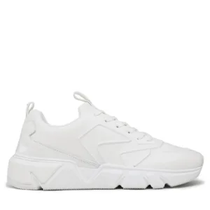 Sneakersy Calvin Klein - Low Top Lace Up Lth Hf HM0HM00995 Triple White 0K4