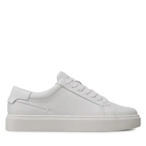 Sneakersy Calvin Klein - Low Top Lace Up Lth Sm HM0HM01018 Triple White 0K4