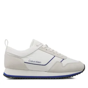 Sneakersy Calvin Klein - Low Top Lace Up Mix HM0HM00985 White/Ultra Blue 0K7