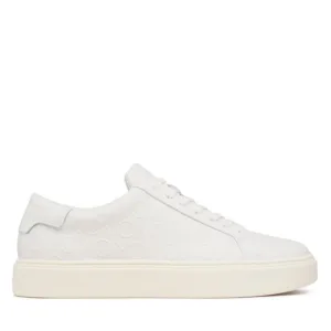 Sneakersy Calvin Klein - Low Top Lace Up Mono Hf HM0HM01068 Triple White 0K4