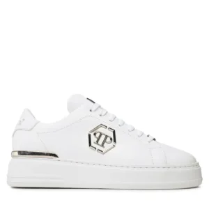 Sneakersy PHILIPP PLEIN - Leather Lo-Top Sneaker FABS USC0379 PLE075N White 01
