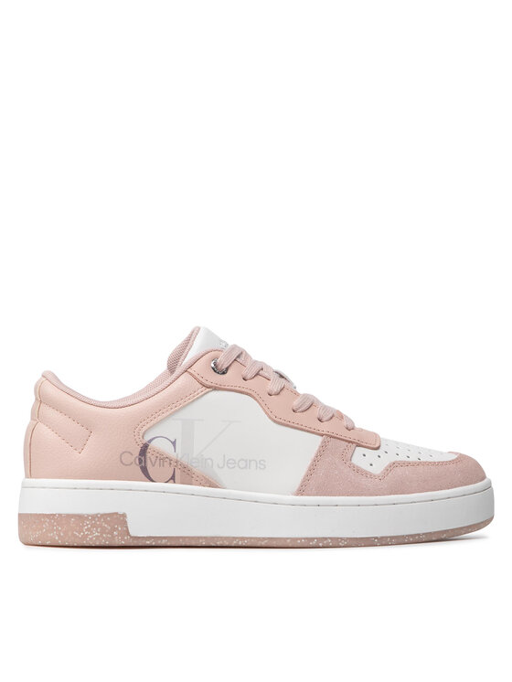 Calvin Klein Jeans Sneakersy Cupsole Laceup Basket Glitter YW0YW00605 Różowy Różowy