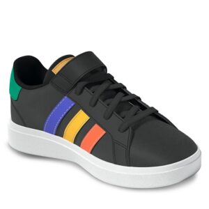 Buty adidas Grand Court Lifestyle Court Elastic Lace and Top Strap Shoes HP8914 Czarny