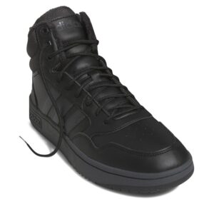 Buty adidas Hoops 3.0 Mid Lifestyle Basketball Classic Fur Lining Winterized Shoes GW6421 Czarny