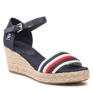 Espadryle Tommy Hilfiger Mid Wedge Corporate FW0FW07078 Space Blue DW6