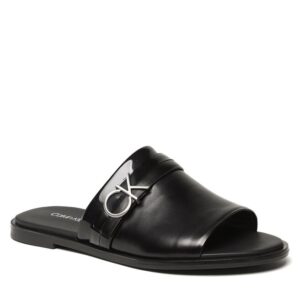 Klapki Calvin Klein Almond Slide Sandal W/Hw HW0HW01604 Ck Black BEH