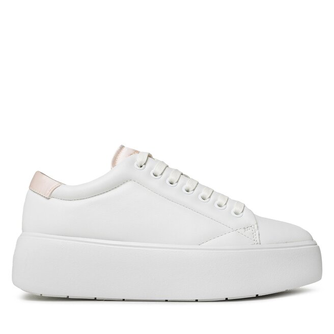 Sneakersy Calvin Klein Bubble Cupsole Lace Up HW0HW01778 White/Crystal Gray 0K9 białe