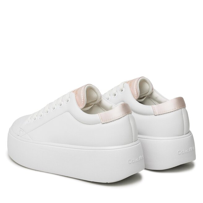 Sneakersy Calvin Klein Bubble Cupsole Lace Up HW0HW01778 White/Crystal Gray 0K9 białe