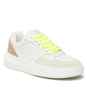 Sneakersy Calvin Klein Jeans Chunky Cupsole Fluo Contrast YW0YW00925 White/Safety Yellow 0K8