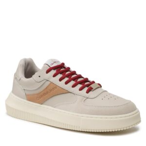 Sneakersy Calvin Klein Jeans Chunky Cupsole Gel Backtab Fluo YM0YM00673 Eggshell/Ancient White