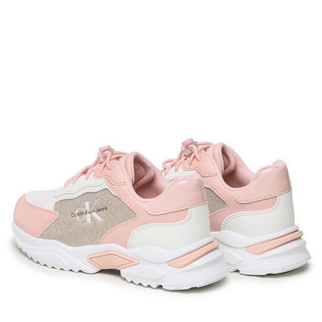 Sneakersy Calvin Klein Jeans Low Cut Lace-Up Sneaker V3A9-80489-0558 Pink/White X054 różowe