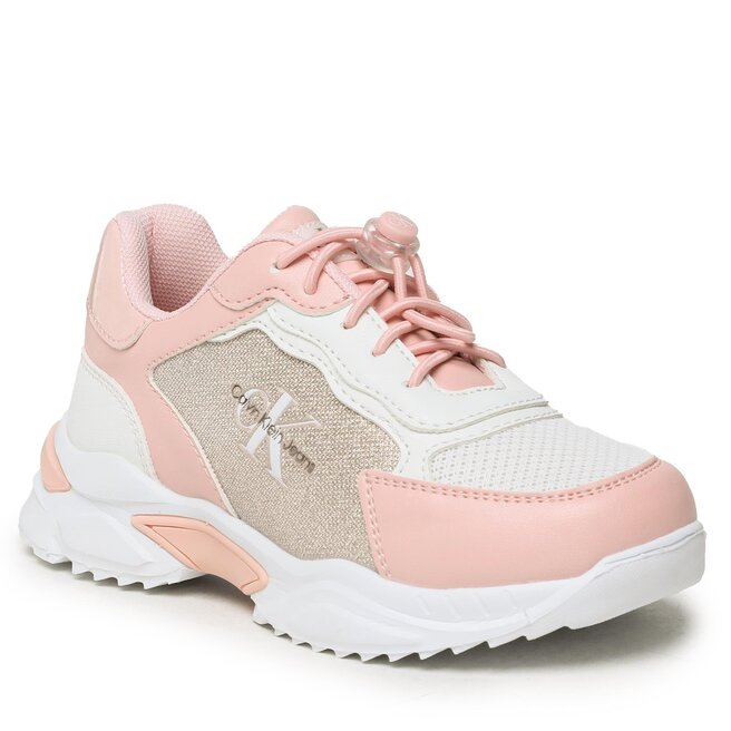 Sneakersy Calvin Klein Jeans Low Cut Lace-Up Sneaker V3A9-80489-0558 Pink/White X054 – różowe
