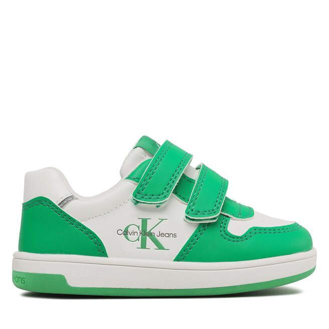 Sneakersy Calvin Klein Jeans Low Cut Velcro Sneaker V1X9-80545-1355 Green/White X042 zielone