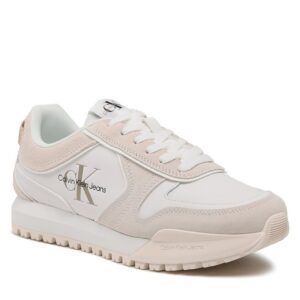 Sneakersy Calvin Klein Jeans Toothy Runner Irregular Lines YM0YM00624 White/Ancinet White 0LA