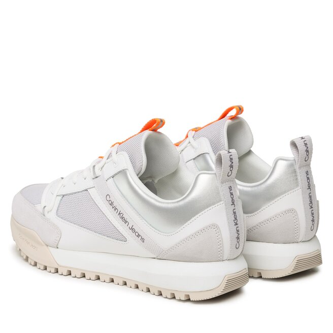 Sneakersy Calvin Klein Jeans Toothy Runner Low Laceup Mix YM0YM00710 Bright White/Oyster Mushroom YBR szare