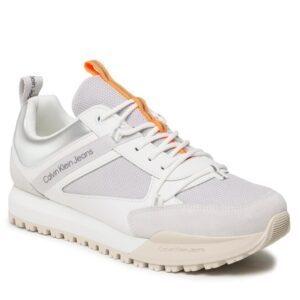 Sneakersy Calvin Klein Jeans Toothy Runner Low Laceup Mix YM0YM00710 Bright White/Oyster Mushroom YBR
