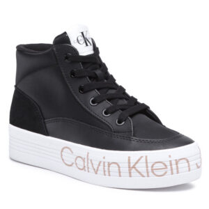 Sneakersy Calvin Klein Jeans Vulc Flatf Mid Wrap Around Logo YW0YW00865 Black BDS
