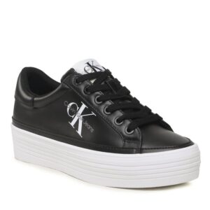 Sneakersy Calvin Klein Jeans Vulc Flatform Laceup Ny Pearl Wn YW0YW01037 Pearlized Black BEH