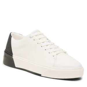 Sneakersy Calvin Klein Low Lace Up Lth Mono HM0HM01236 White/Black 0K7