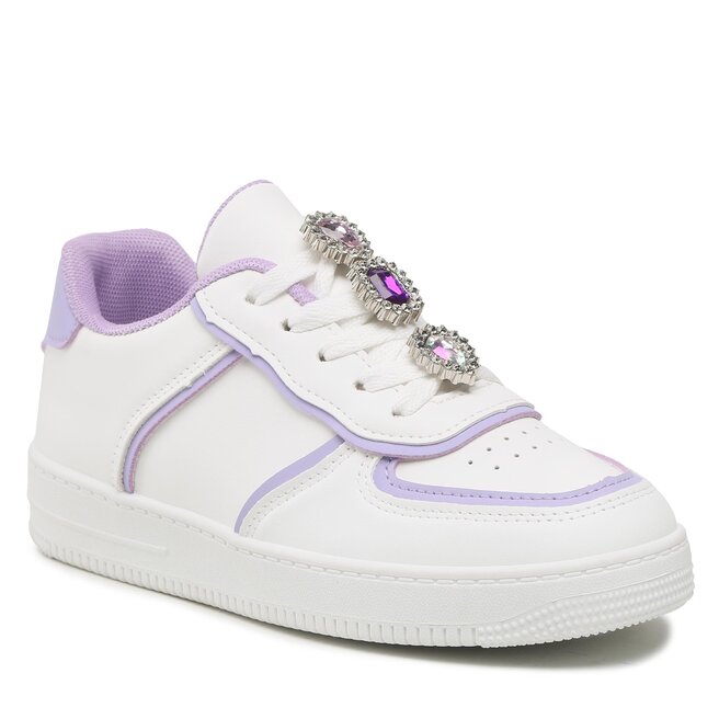 Sneakersy DeeZee CF2483-1 Violet – białe