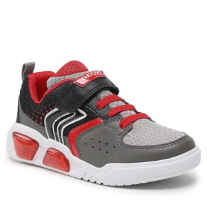 Sneakersy Geox J Illuminus Boy J35GVA011FEC0051 DD Grey/Red