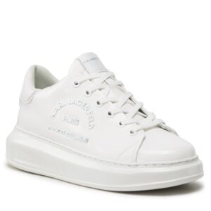 Sneakersy KARL LAGERFELD KL62539S White Textured Lthr