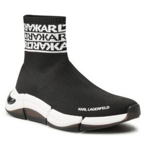 Sneakersy KARL LAGERFELD KL63256 Black Knit Textile