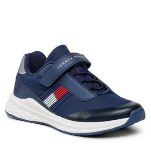 Sneakersy Tommy Hilfiger Flag Low Cut Lace-Up Sneaker T3B9-32895-0328 S Blue 800