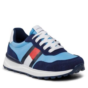 Sneakersy Tommy Hilfiger Flag Low Cut Lace-Up Sneaker T3X9-32886-1587 M Blue/Sky Blue X644